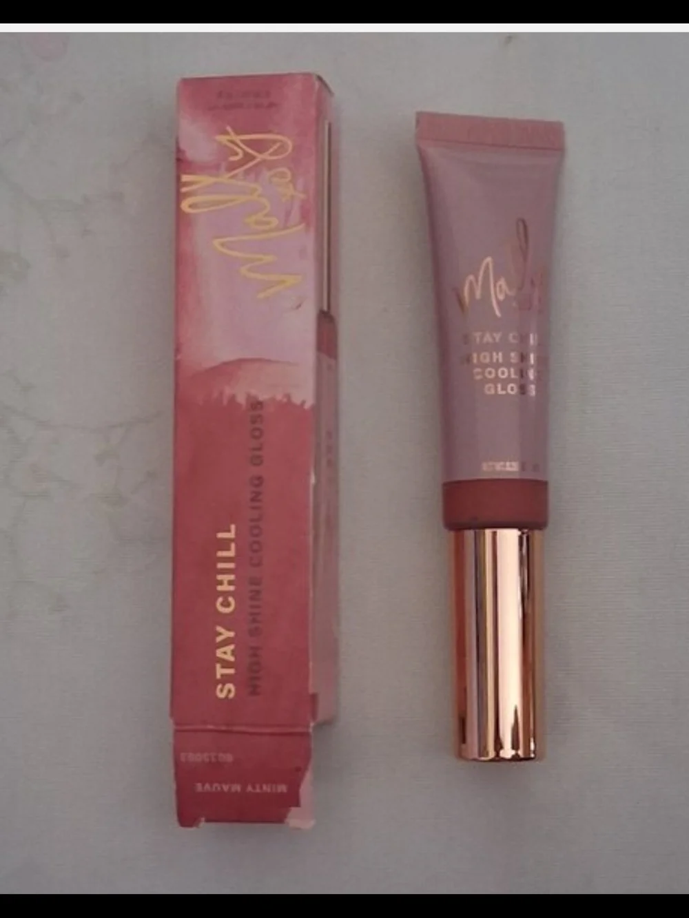 Mally Beauty Stay Chill High Shine Cooling Lip Gloss In MintyMauve NIB